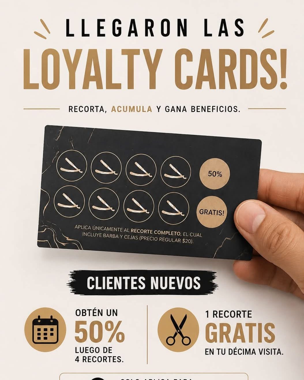 Tarjetas de lealtad de Breaking Barbershop — acumula visitas y gana beneficios exclusivos